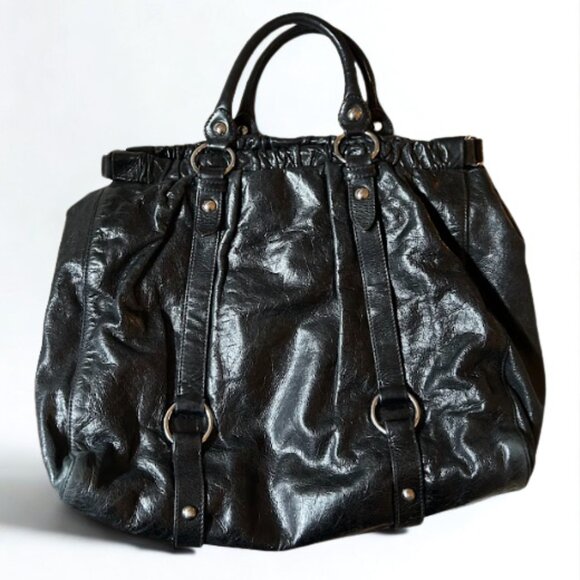 Miu Miu Vitello Lux Handbag Black - Picture 3 of 7